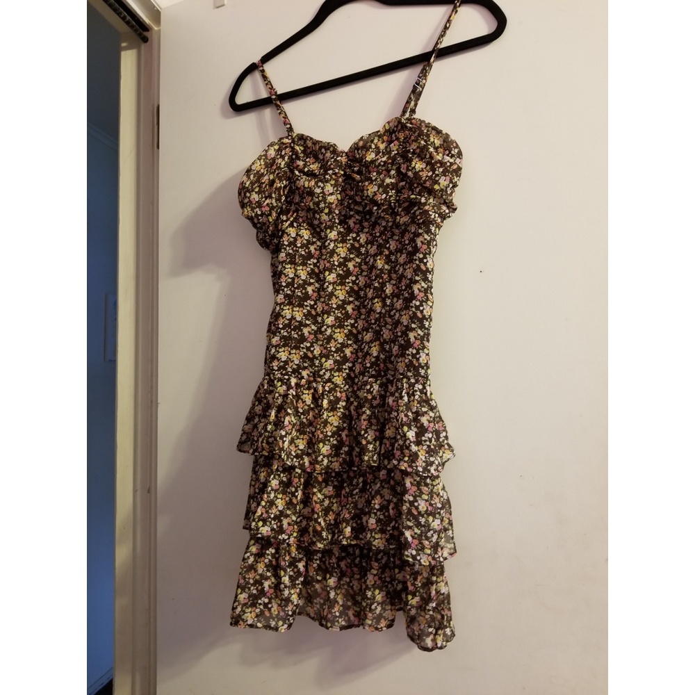 Brown Floral Convertable Dress
